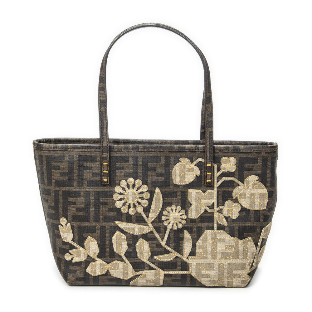 Fendi Small Embroidered Roll Tote